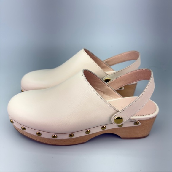 NWOT J. Crew Leather Studded Convertible Platform Clogs - Picture 7 of 15